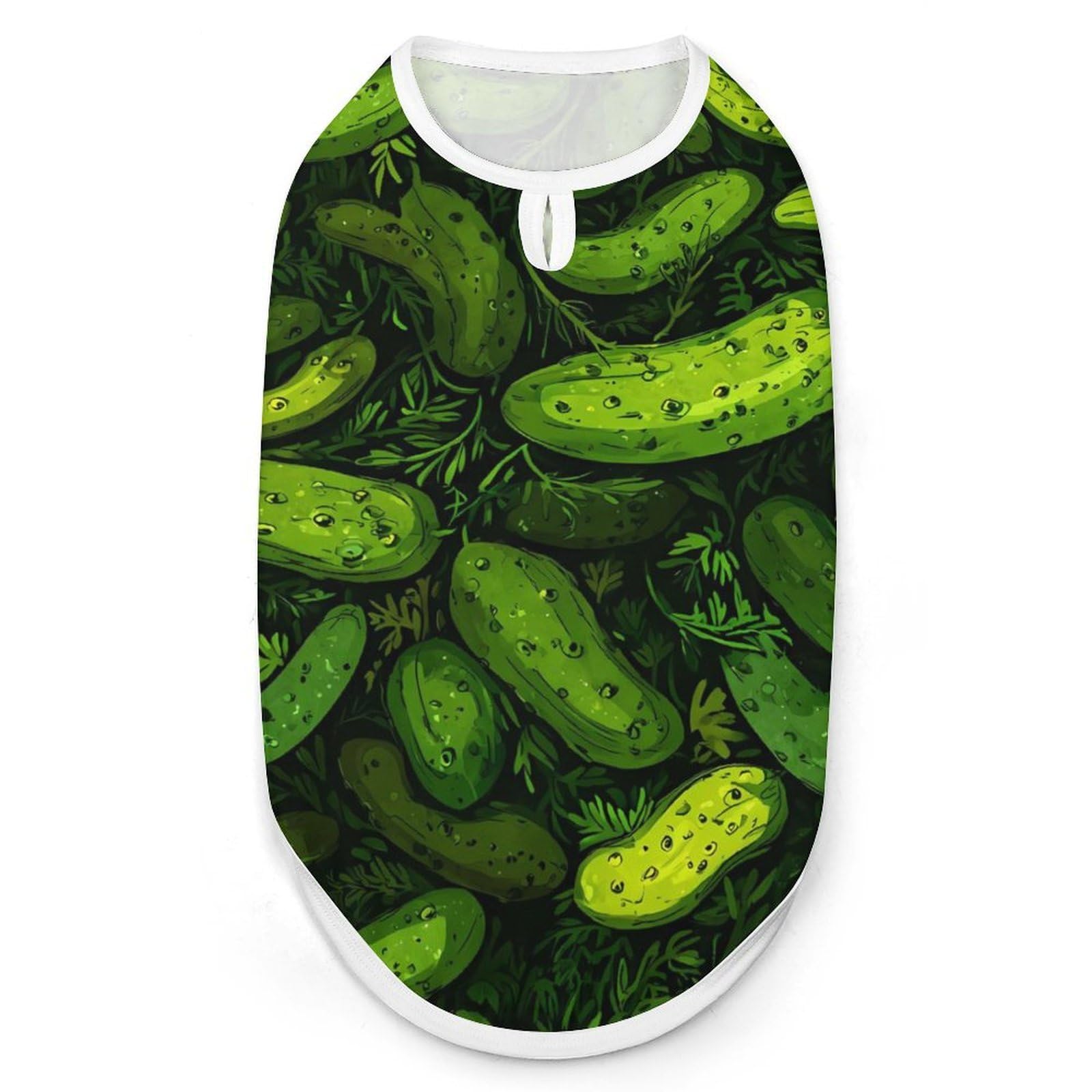 Cartoon Pickles Cucumbers Pet Vest Tank Top Clothes Breathable Costume for Dog Cat Puppy