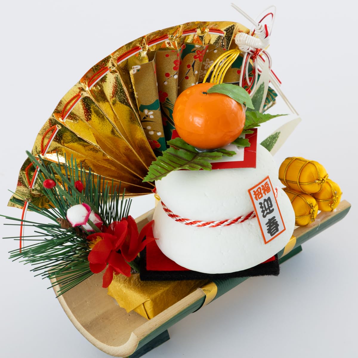 Amazon | 秀〆 正月飾り 玄関 割竹(鏡餅) 15cm 竹 DG-124 | 正月飾り