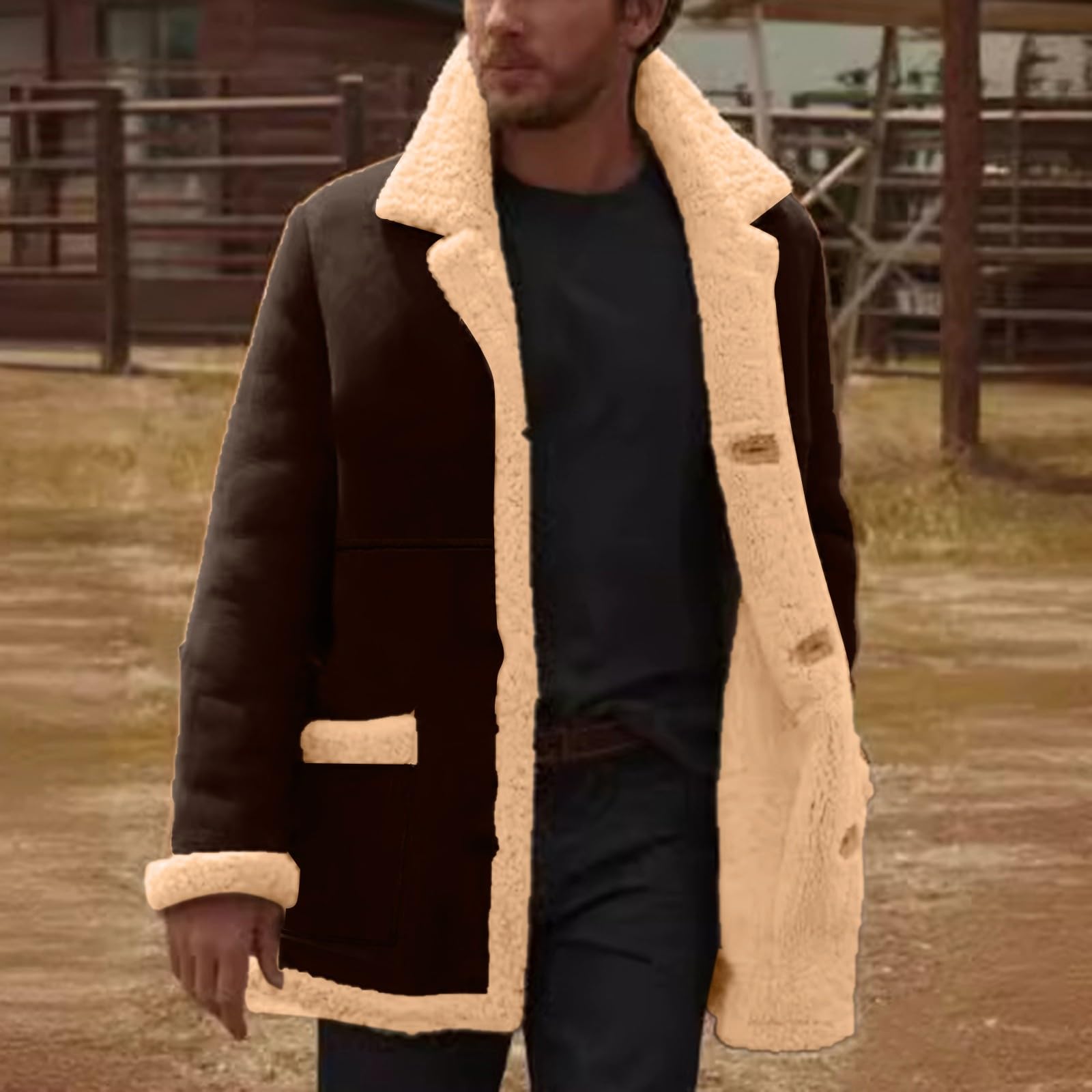 Generisch Pailletten Jacke Damen Kunstfelljacke für Herren
