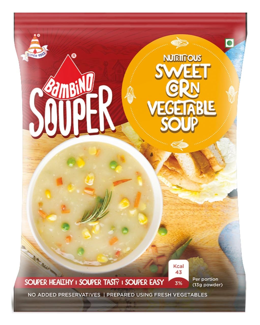 Bambino Sweet corn Soup 45 Gms (B0D9VV1NLX) Amazon Price History, Amazon Price Tracker