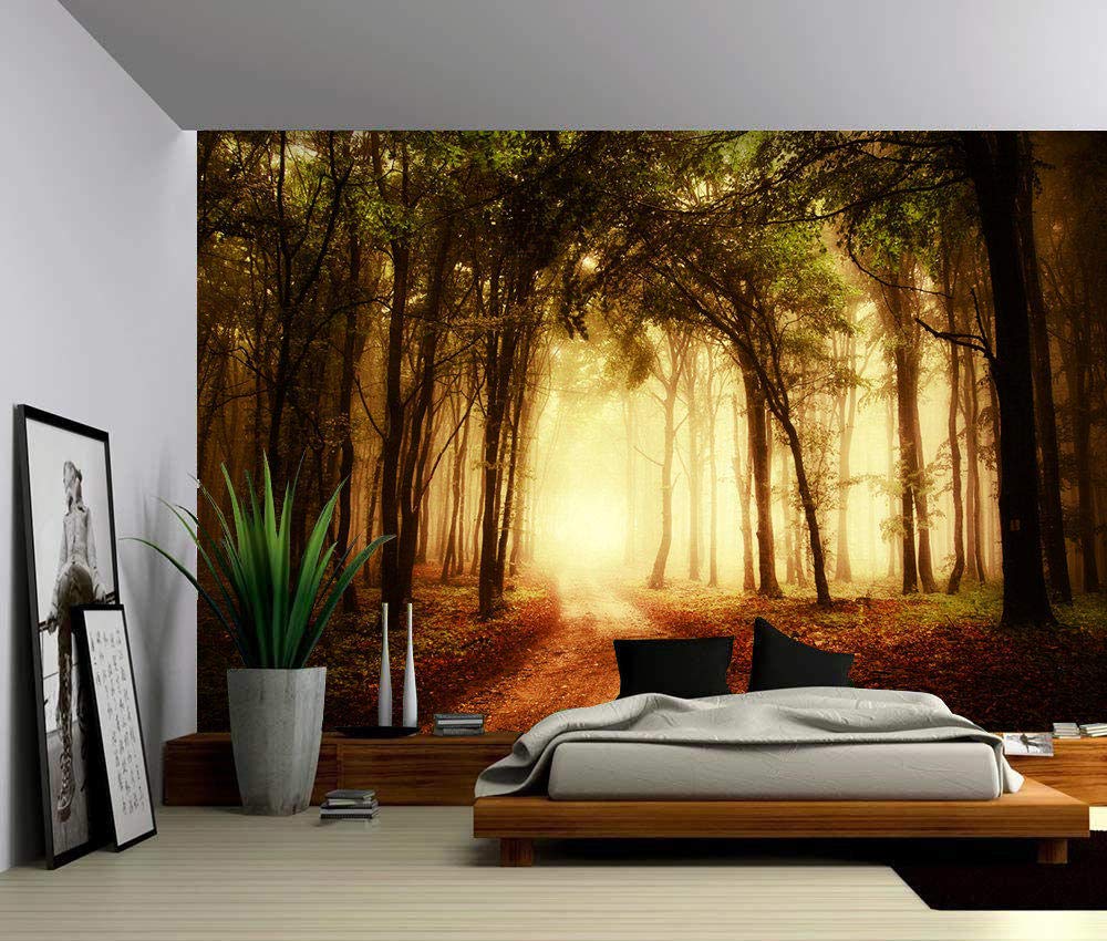 Photo fresque murale 3D haut de gamme décor boisé panoramique