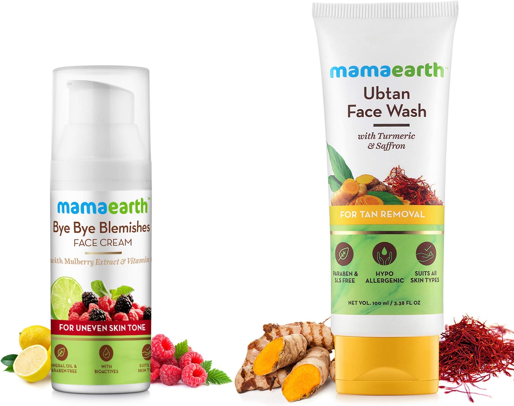 Bye Bye Blemishes For Pigmentation, Sun Damage and Spots Correction + Tea Tree Face Wash (Combo Pack of 2)