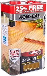 Ronseal Ultimate Protection Decking Oil - Natural Oak - 5L