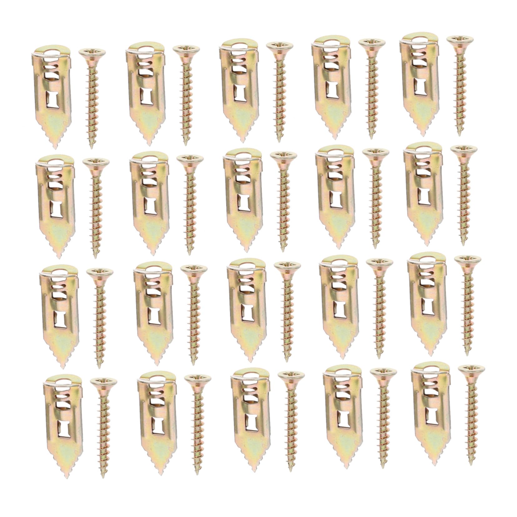 BUGUUYO Metal Drywall Anchor Replacement 20pc Set Self-Drilling Drywall Screws High Grip Expansion Screws for Ceiling Fixing