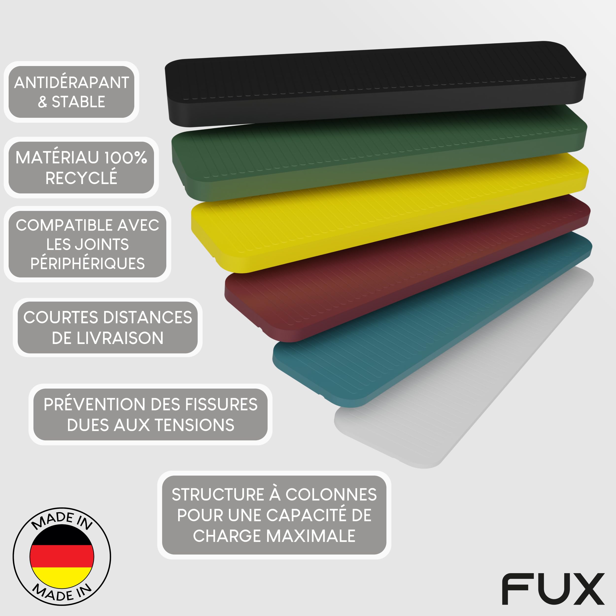 60 Pièces Cales De Vitrage Et Nivellement En Plastique TETEWEVER - Épaisseurs 1 à 6mm, Multicolores Pour Terrasse, Carrelage Et Montage