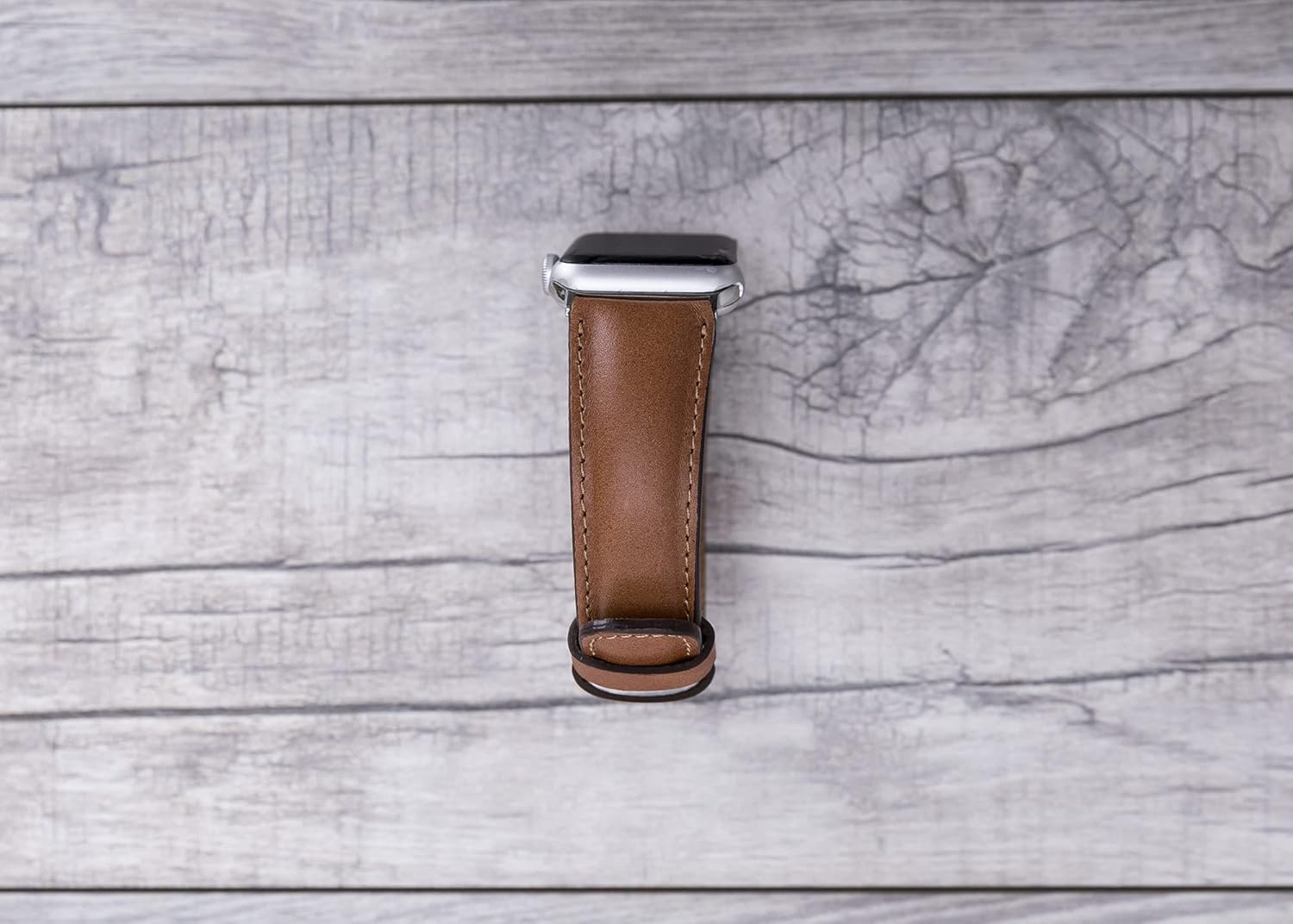 Full Grain Leather Tan Color Band for Apple Watch