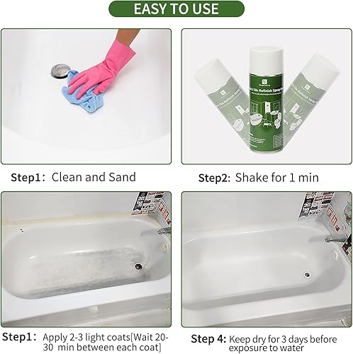 Miniatura 7 de Kit profesional de pintura en aerosol de metal y madera, 1 paquete de aerosol de cerámica verde (15.2 fl oz cada uno) con pistola rociadora y