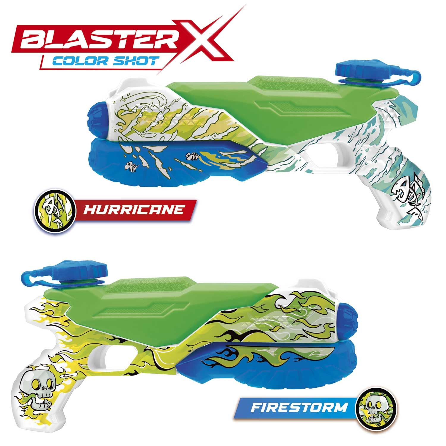 CRAZE Blaster-X Water Guns Large – pistolet na wodę dla dzieci 40 cm, pistolet natryskowy na wodę z kolorowymi tabletkami, zasięg strzału 10 m, zabawka do walki wodnej