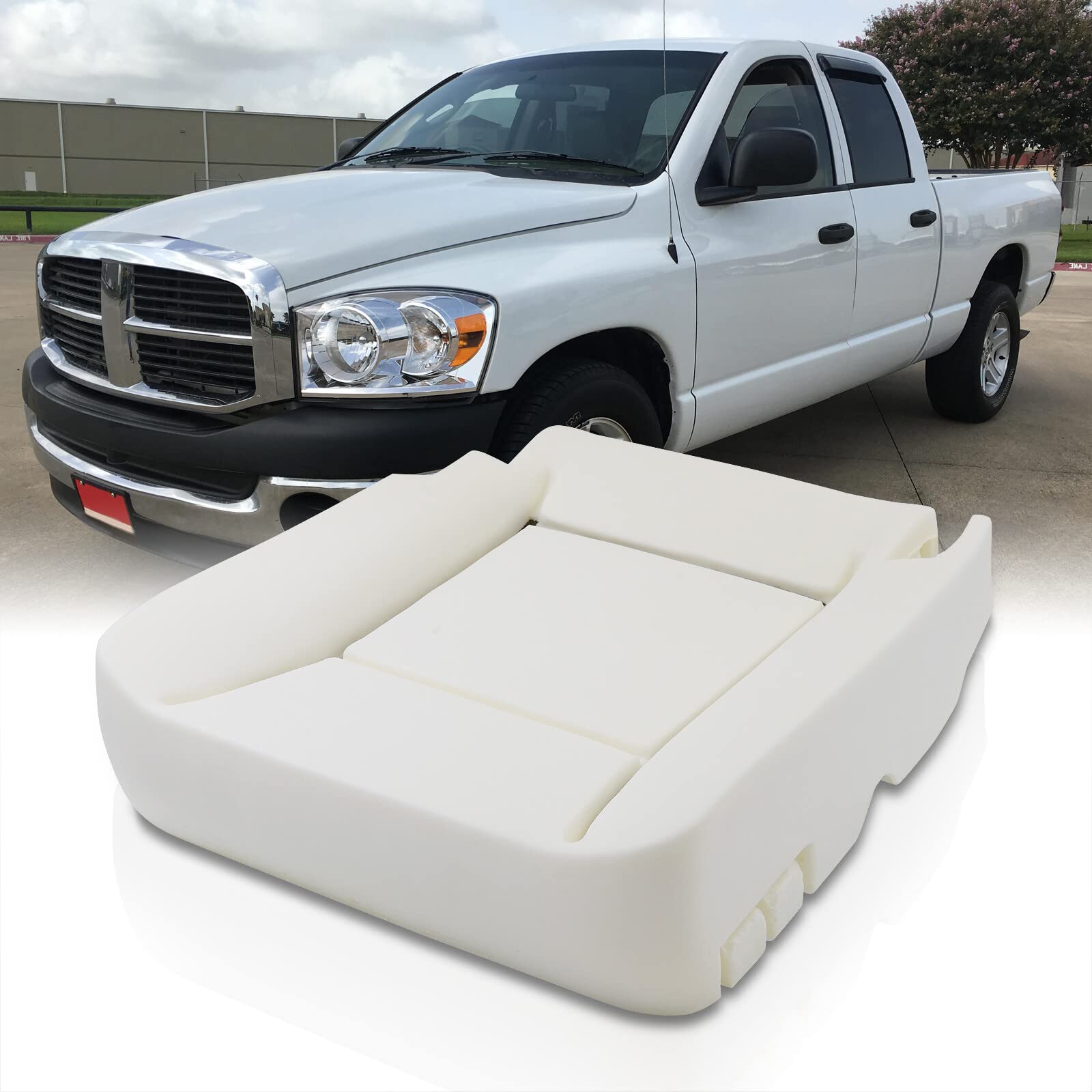 AJP Distributors Front Left Driver Side LH Bucket Seat Bottom Lower Foam Cushion Pad Insert Replacement Upgrade For Ram 1500 2500 3500 4500 5500 Pickup Truck 2006 2007 2008 2009 2010 06 07 08 09 10