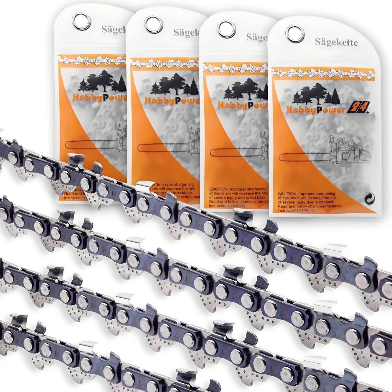 4 chaînes de tronçonneuse 35 cm 1/4" 1,1 mm 72TG compatible avec Stihl MSA 140 C-B 160 190T 200 36700000072