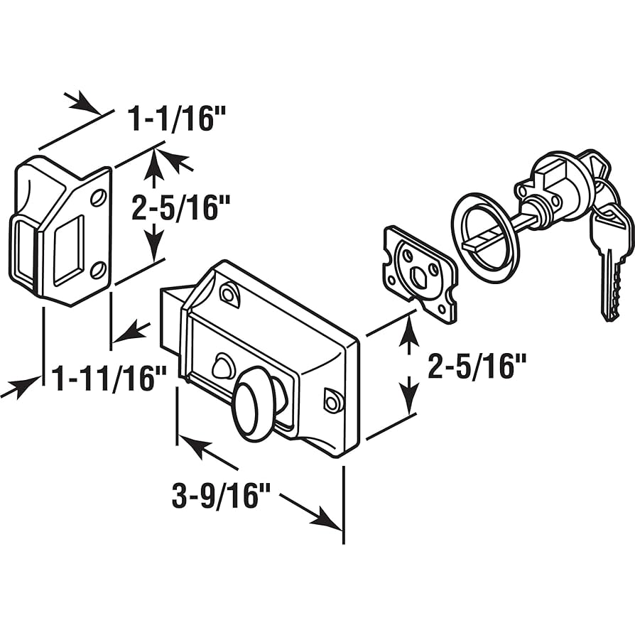 Prime-Line U 9967 7/8 In. Brass Plated Diecast Cam Lock
