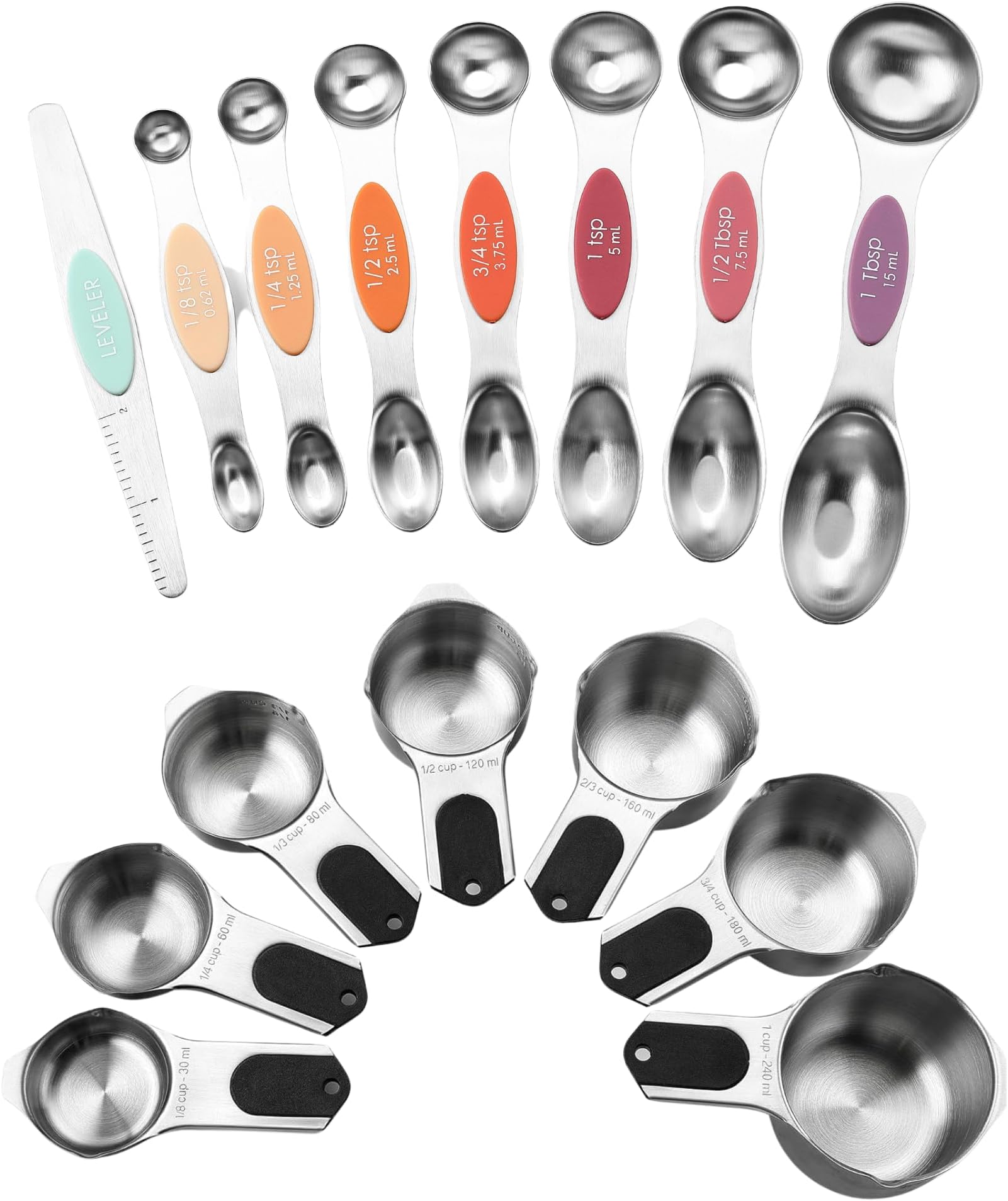 Amazon.com: Spring Chef Dual Sided Magnetic Measuring Spoons Set ...