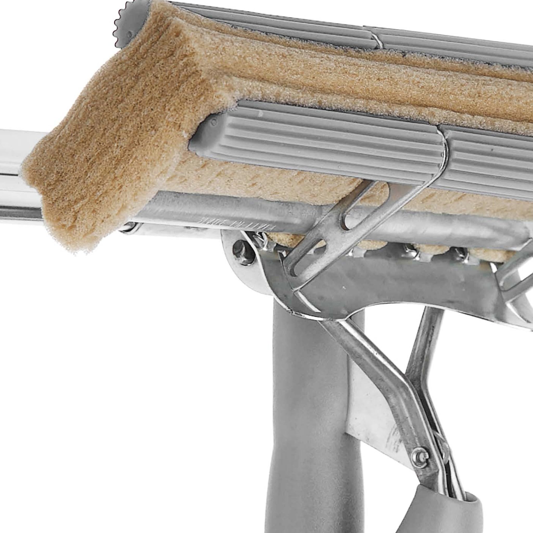 Bricoloco Nettoyeur de vitres extensible et articulé 110-174 cm Professionnel Système lave-vitres avec mécanisme d'essorage, caoutchouc, tête pivotante et manche télescopique