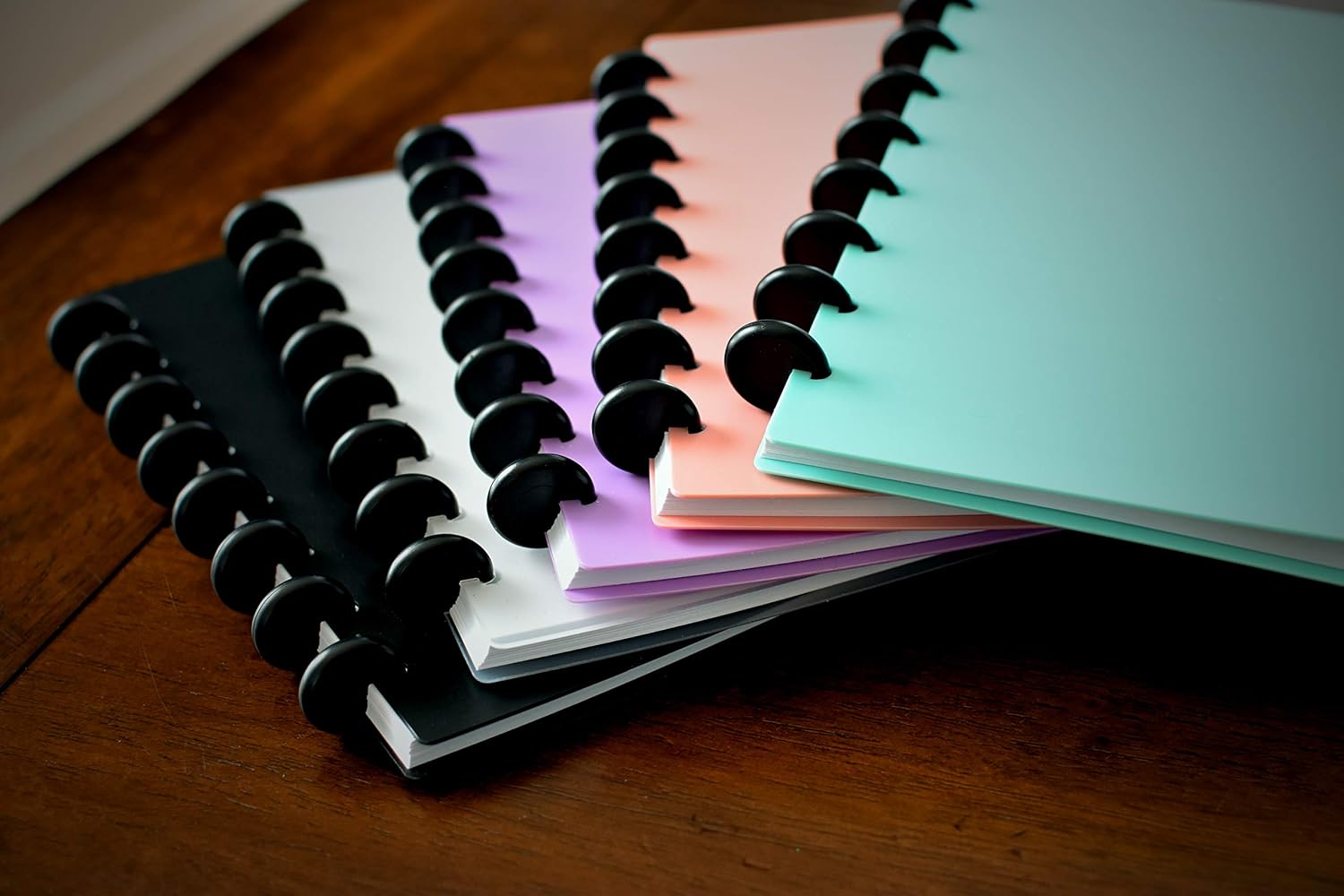 Eleven Discs Discbound Notebook, Junior Size, 1mm Poly Cover, Heavyweight Paper, 50 Dot Grid Sheets (Pink)