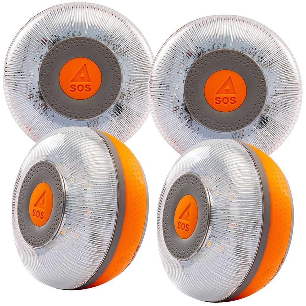 FlashLED SOS Luz de Emergencia V16 Conectada Obligatoria 2026 Homologada, Autorizada DGT, Tarjeta SIM y servicio hasta 2038, Base Imantada, Resistente Agua y Polvo IP54, Cobertura y Geolocalización x4