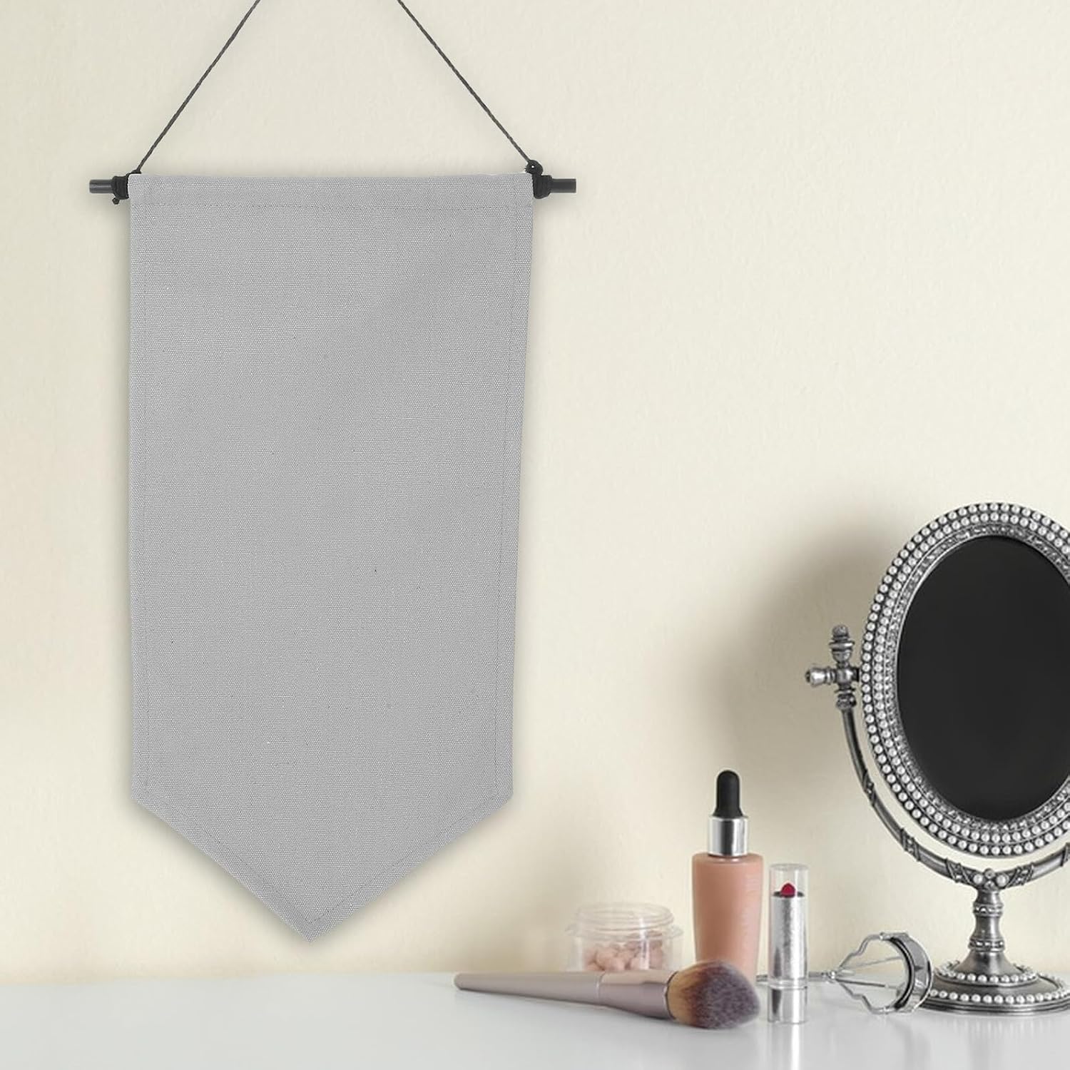 MAGICLULU Wall Hanging Pin Display Board for Brooches and Medals Small Gray Pin Storage Banner Cloth Organizer and Badge Collection image 4