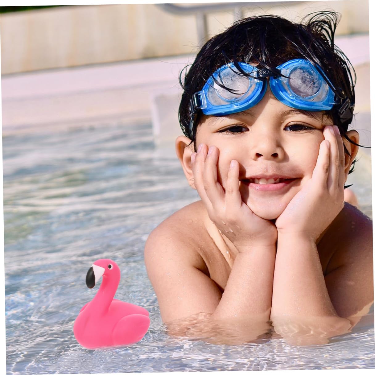 HOMSFOU 2pcs Floating Pool Thermometer Flamingo Shape Water Temperature Measuring Tool for Indoor Outdoor Baths Spas and Fishponds
