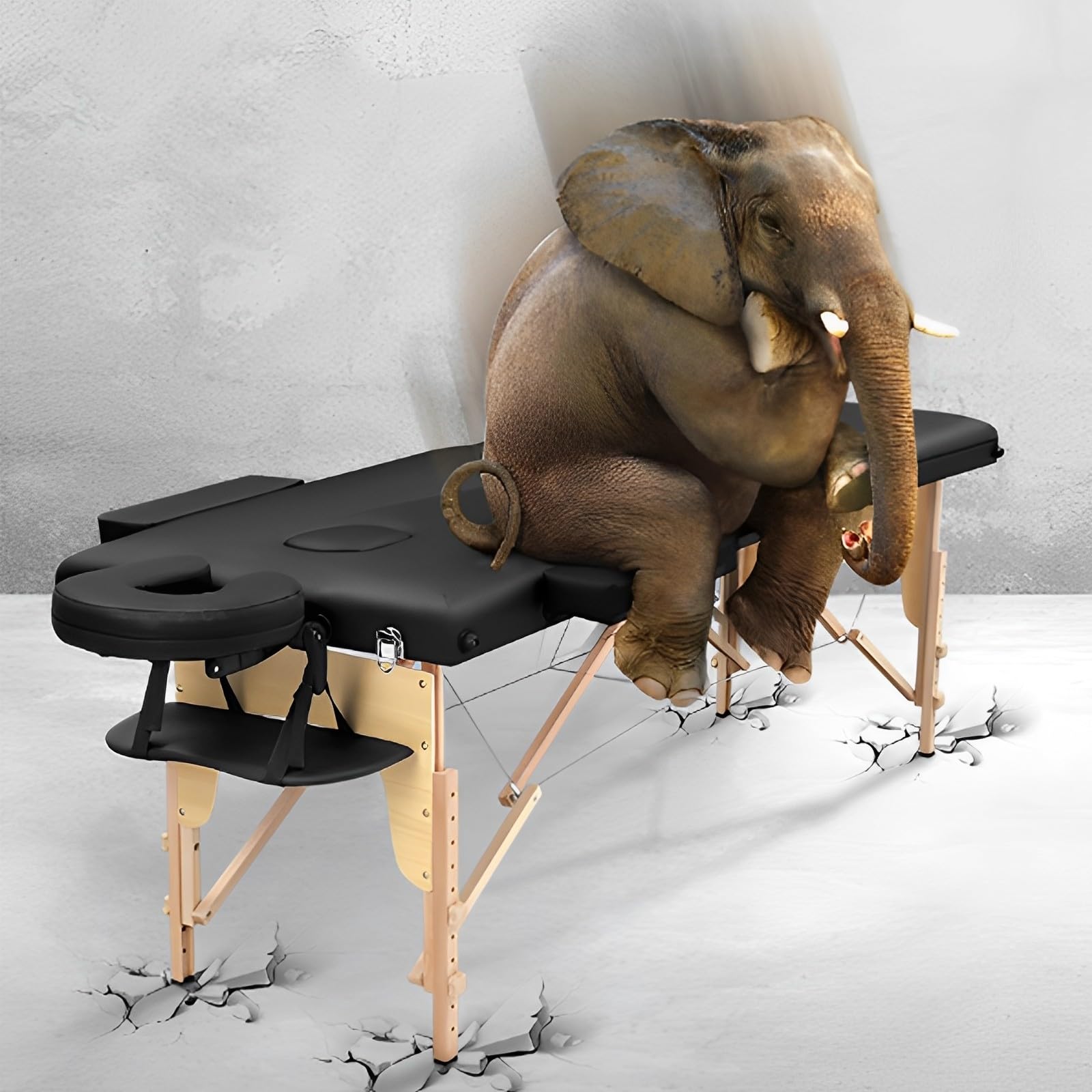 Camilla de masaje plegable para cosméticos: mesa de masaje de madera de 2 zonas, mesa de masaje móvil, banco de masaje para fisioterapia y tatuaje