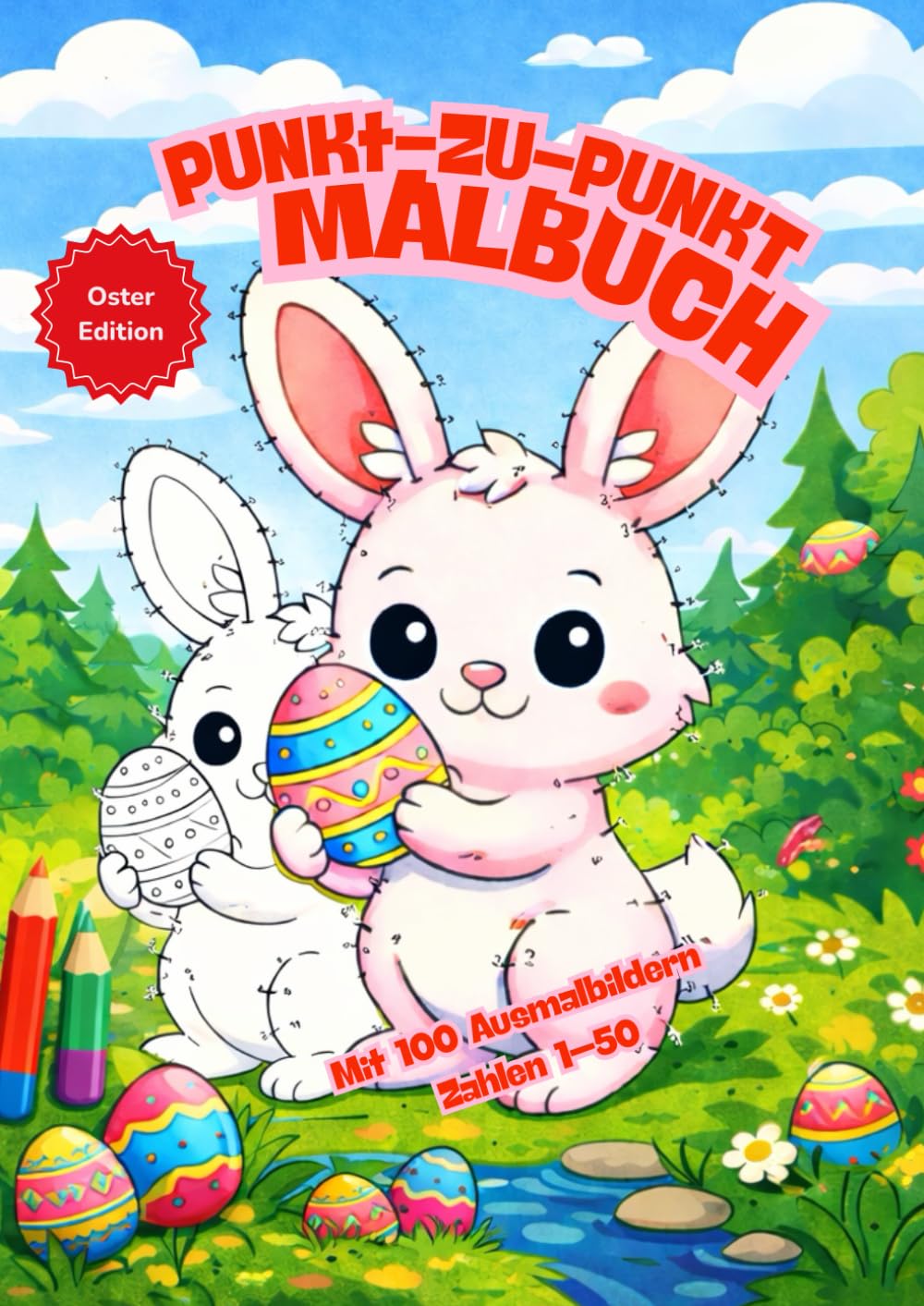 Oster Punkt-zu-Punkt Malbuch: 100 Motive zum Verbinden und Ausmalen | für Kinder ab 5 Jahren | Zahlen verbinden bis über 40 Punkte