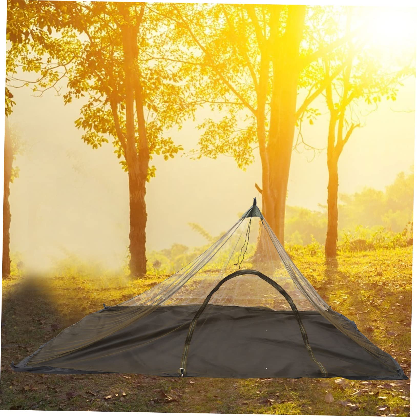 Mikinona Mosquitera Individual para Camping con Puerta de Malla Ligera y Portátil Protectora para Senderismo Pesca y Actividades