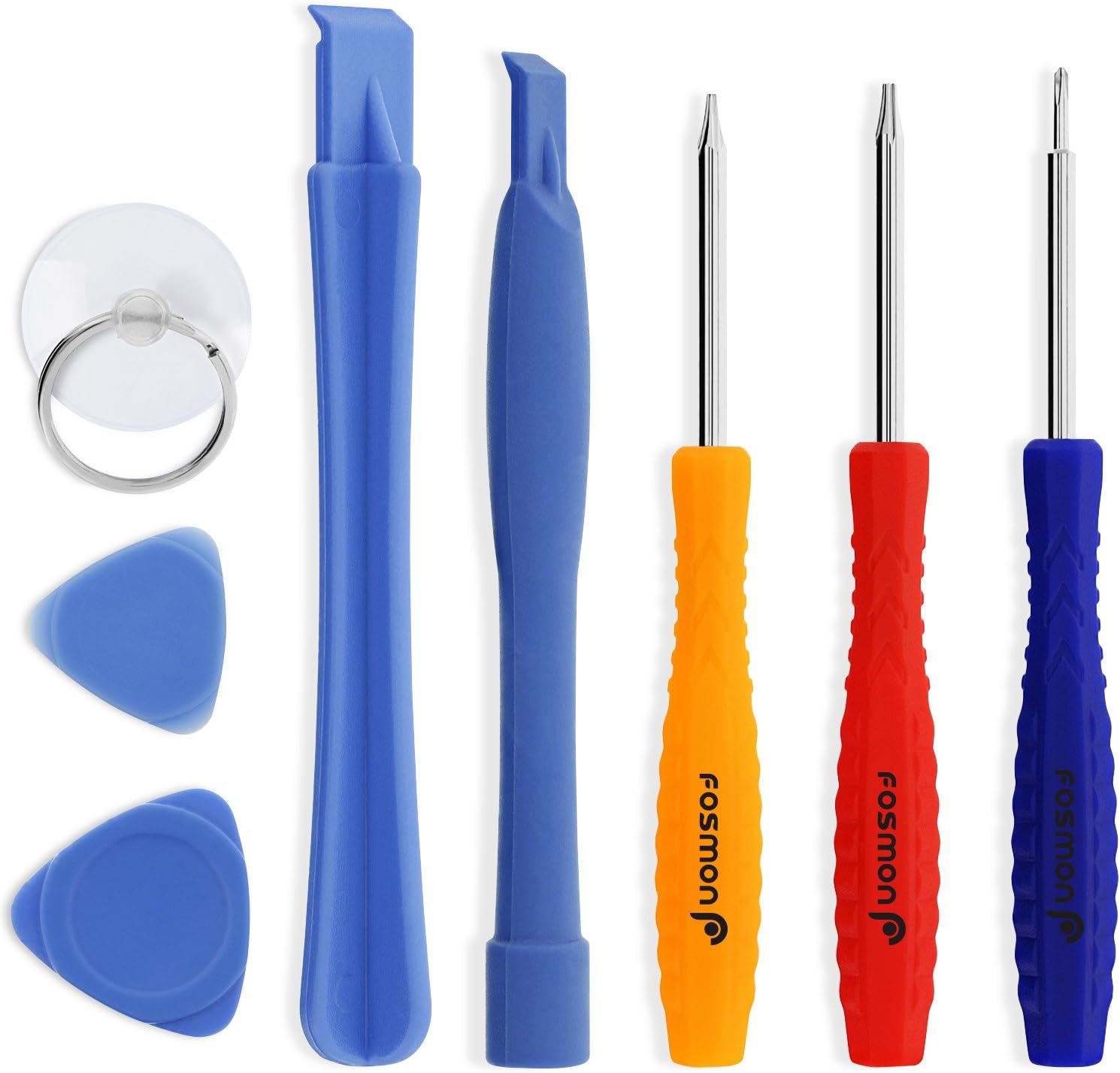 Fosmon 8 pc Tool Kit (Includes 5-Point Pentalobe Screwdriver) for Apple iPhone 4 / 4S / 5 / 5S / 6 & 6 Plus / 6S & 6S Plus