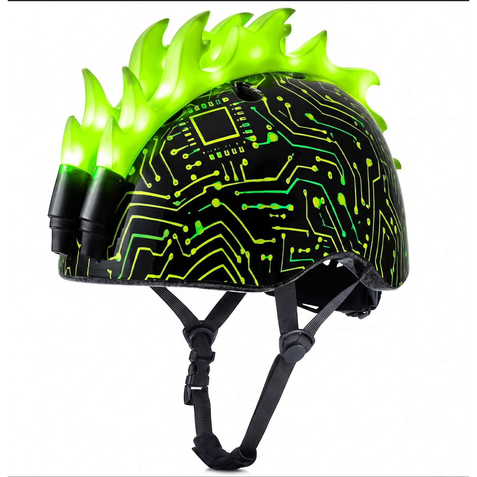 Toddler Bike Helmet with LED Lights for Boys 2-12 Years