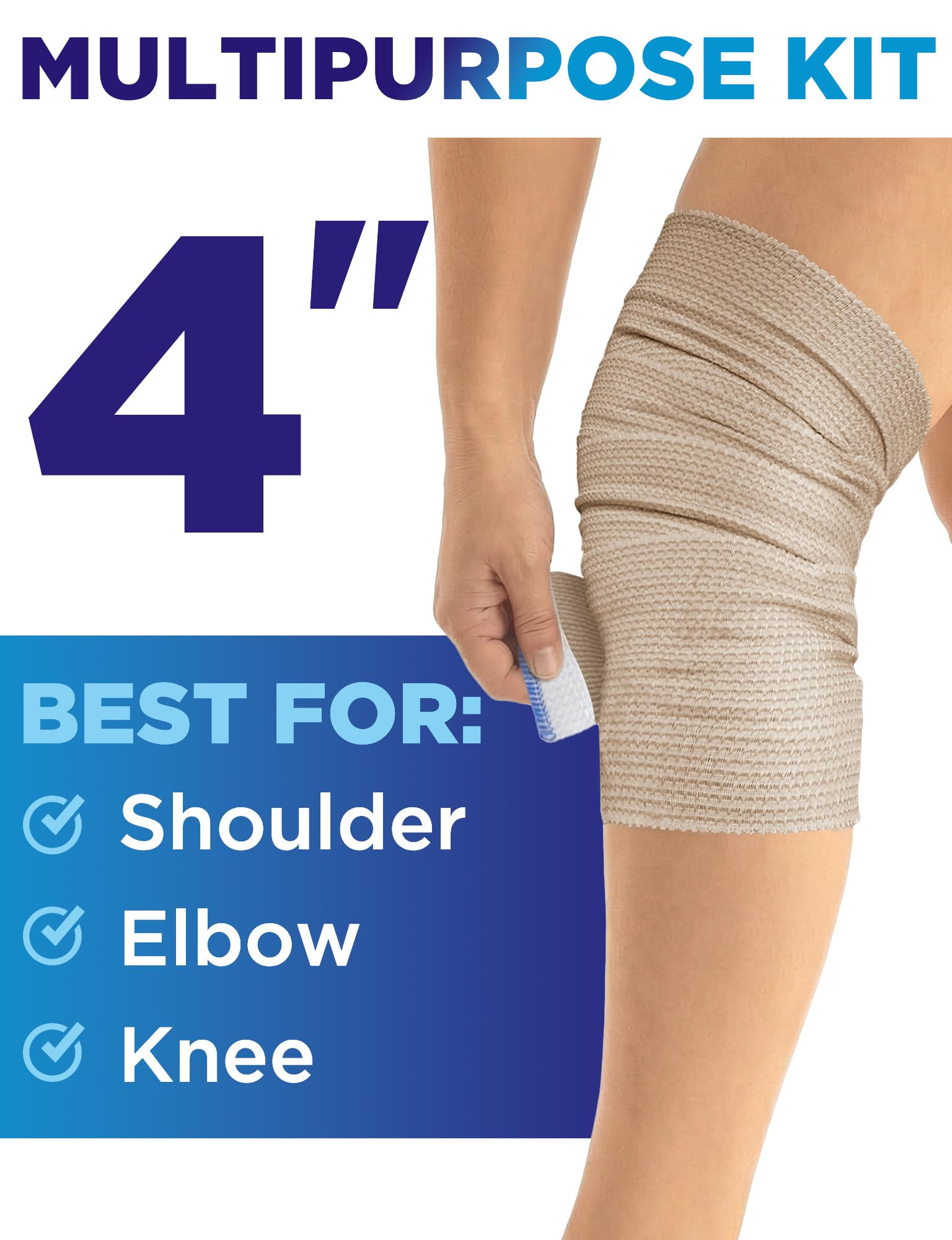 Premium Elastic Bandage Wrap - 6pack (2x2in, 2x3in, 2x4in) - Self-Closing — Amazon image 5
