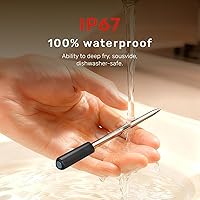 Vista 6 de WiFi Wireless Meat Thermometer Digital, Bluetooth Meat Thermometer Wireless, Smart App Monitoring, IP67 Waterproof Meat Probe Thermometer for BBQ