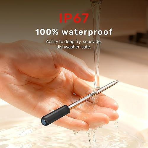 Miniatura 6 de WiFi Wireless Meat Thermometer Digital, Bluetooth Meat Thermometer Wireless, Smart App Monitoring, IP67 Waterproof Meat Probe Thermometer for BBQ