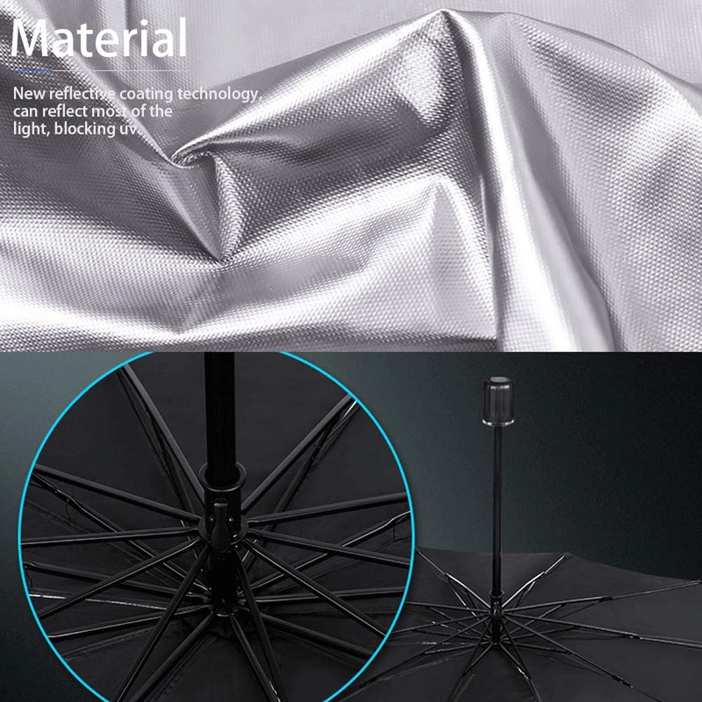 Pare-Soleil De Auto,Couverture De Pare-Brise Automatique Pare-Brise De Pare-Soleil De Voiture Parapluie Pliable Protection UV Pare-Soleil De FenêTre Avant IntéRieure