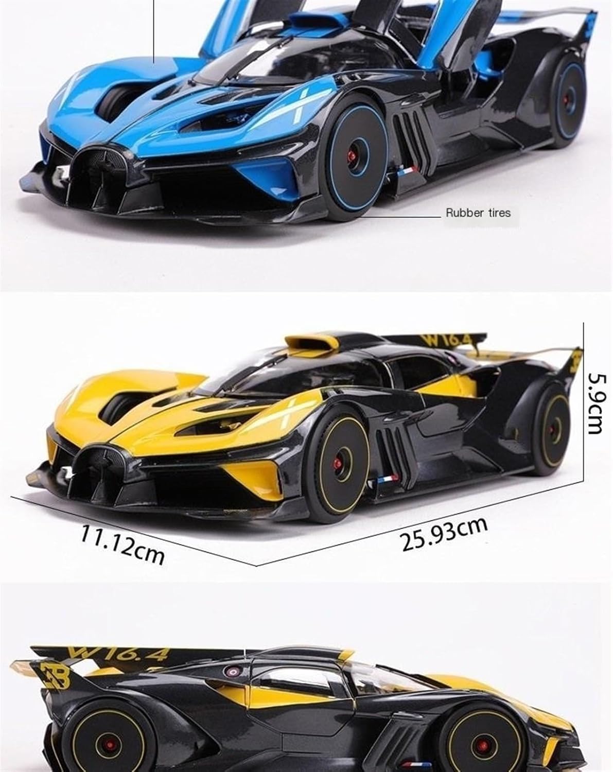 1:18 Alloy Martian sports car simulation racing car model (blue)(11047 Blue)