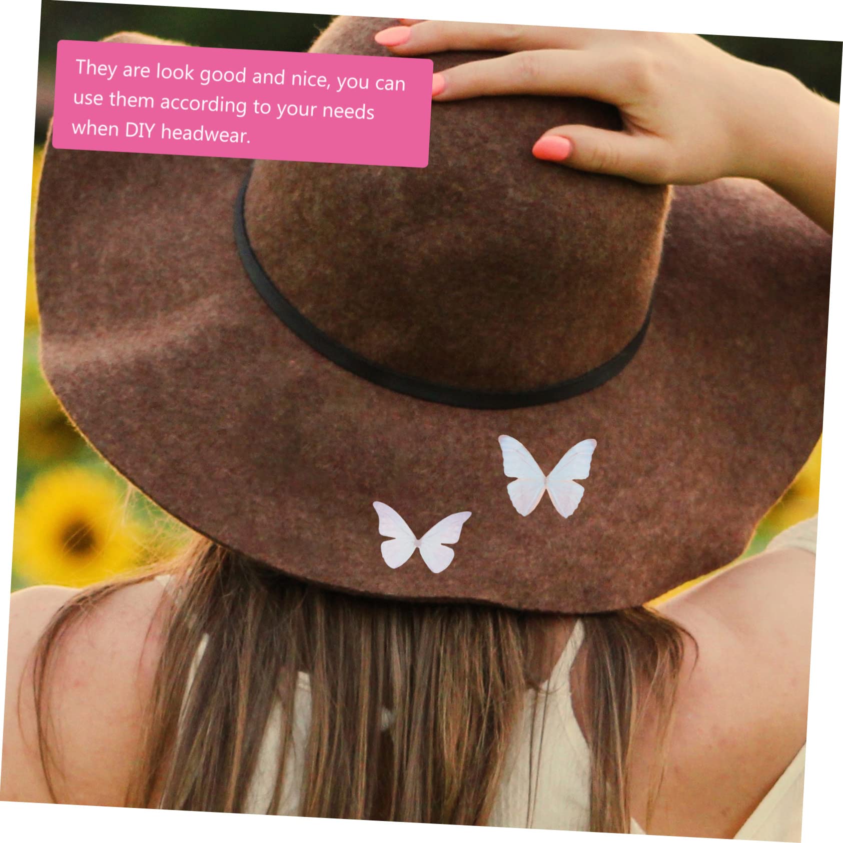 NUOBESTY 300stücke Diy Schmetterlinge Organza Zufällige Farben Für Haarschmuck Dekoration Von Hochzeiten Und Partys Kreative Bastelmaterialien