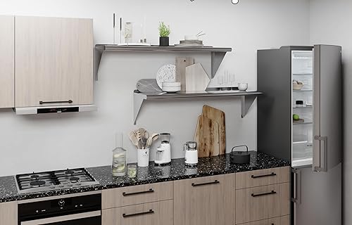 Vista 102 de AmGood Estante de pared de acero inoxidable de 60 pulgadas de largo x 8 pulgadas de profundidad Certificado NSF Estantería de metal