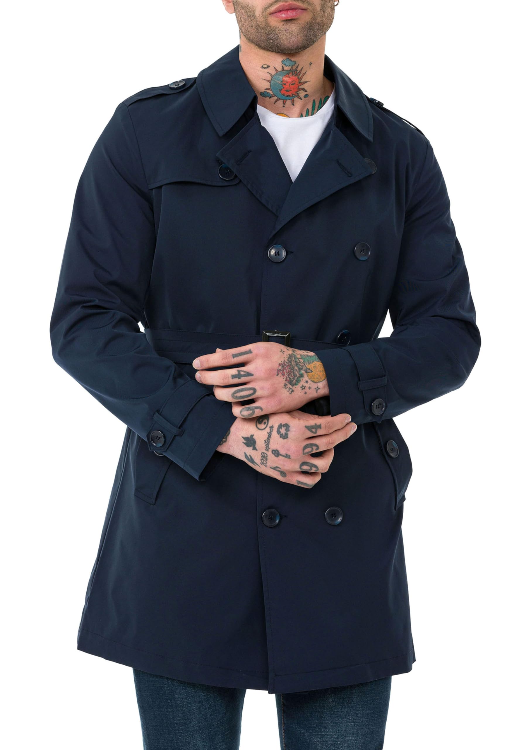 Red Bridge - Cappotto da uomo Trench, versione Light