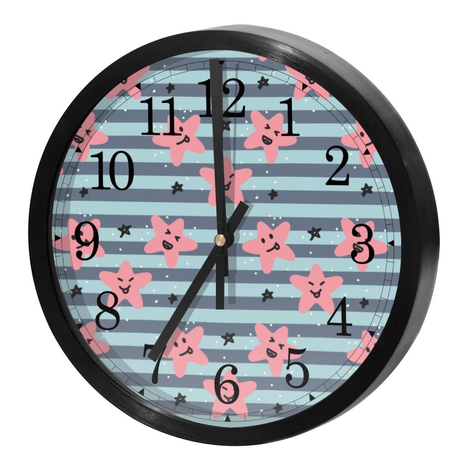 Horloge murale silencieuse sans tic-tac ronde fonctionnement à pile pour cuisine