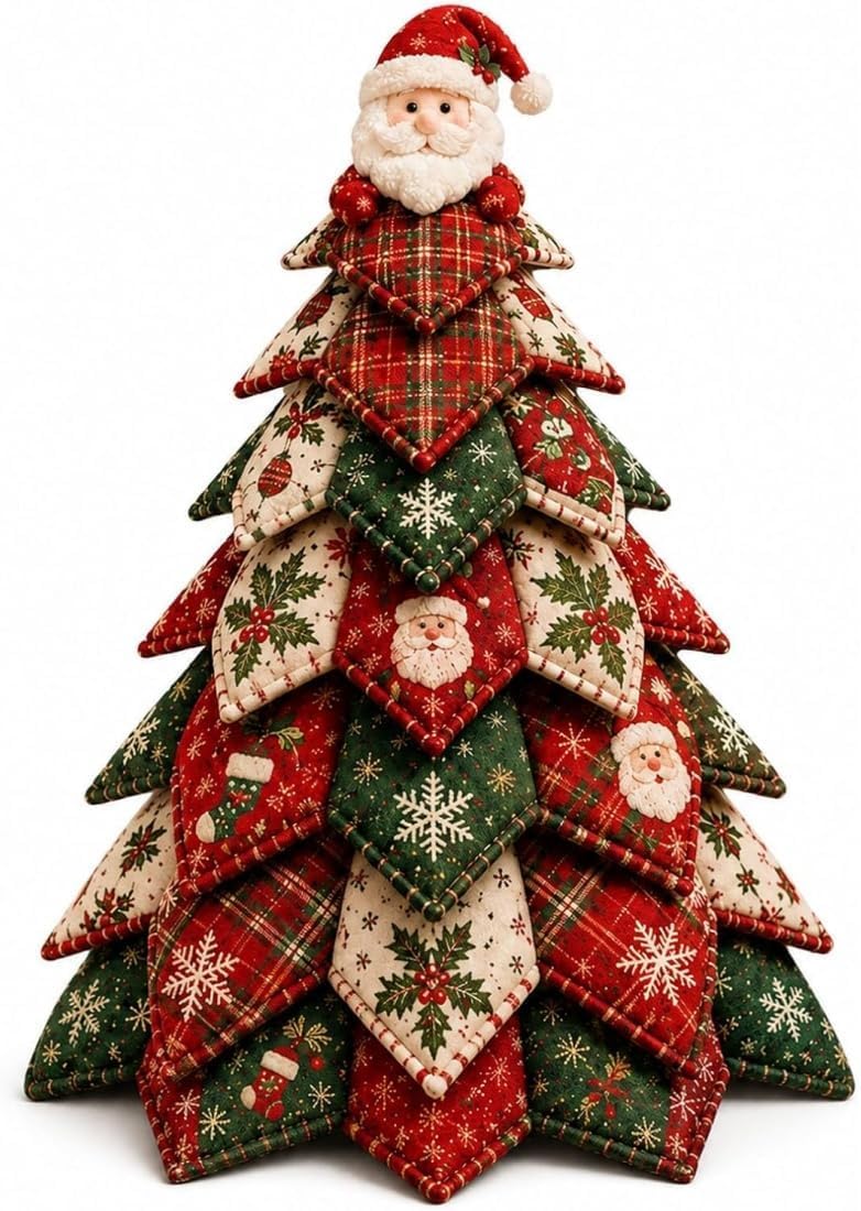 DIY Christmas Quilted Fabric Tree Kit | Christmas Quilt Kits for Beginners