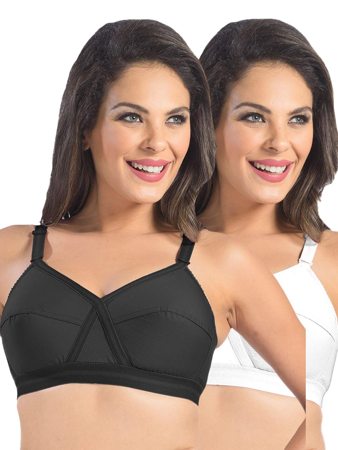 sonari Womens Non Padded Plain Cotton Bra | Wire Free, Medium Coverage, Comfortable Pure Cotton Fabric | Adjustable Straps, Hook & Eye Closure for Everyday Wear - Kirtika-picture-48