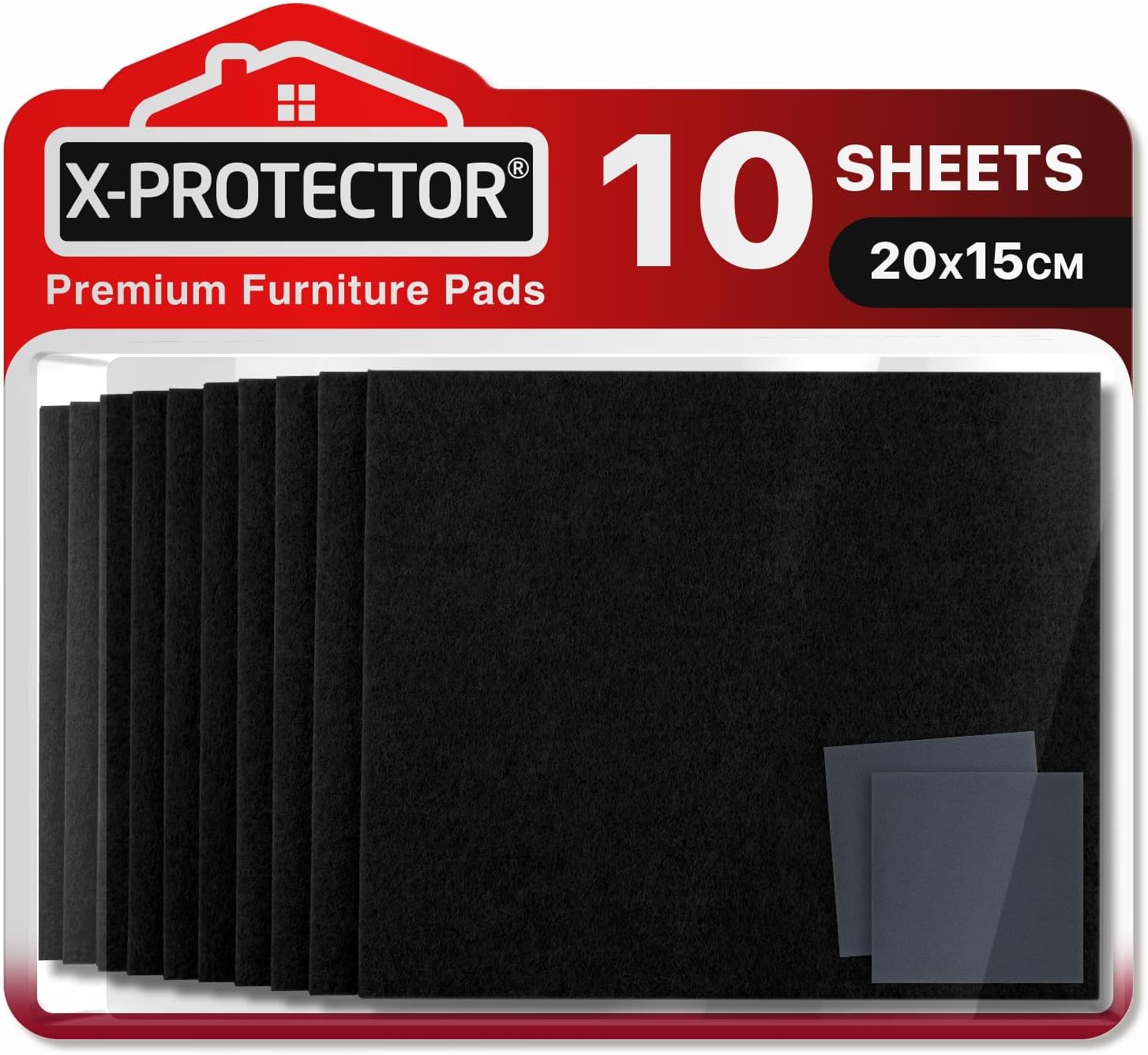 Furniture Pads Floor Protectors Felt Pads - 8 PCS, 20 x 15 cm, 5 mm ...