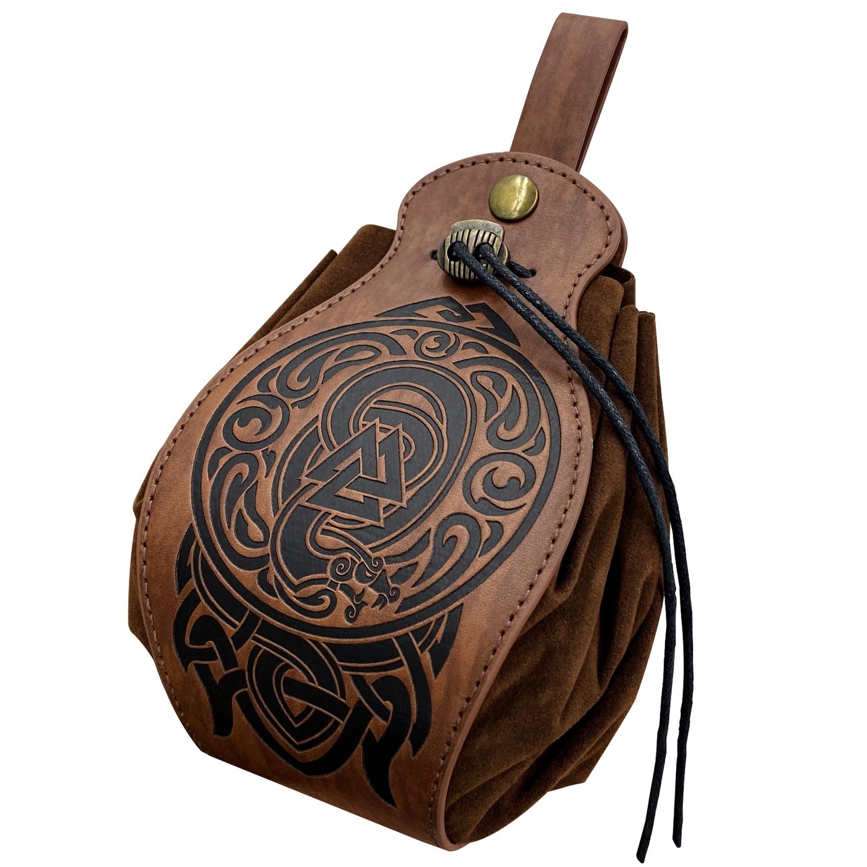 Viking Pouch Pattern Leather Dice Bag Pattern Drawstring Pouch
