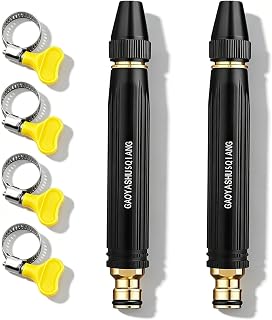 2-Pack Quick-Connect All-Metal High Pressure Water Gun Nozzle – Heavy Duty Car Wash Spray Gun, for Standard 3/4" GHT Garden Hose with Quick-Connect System-Not Threaded, Patio & Outdoor Cleaning