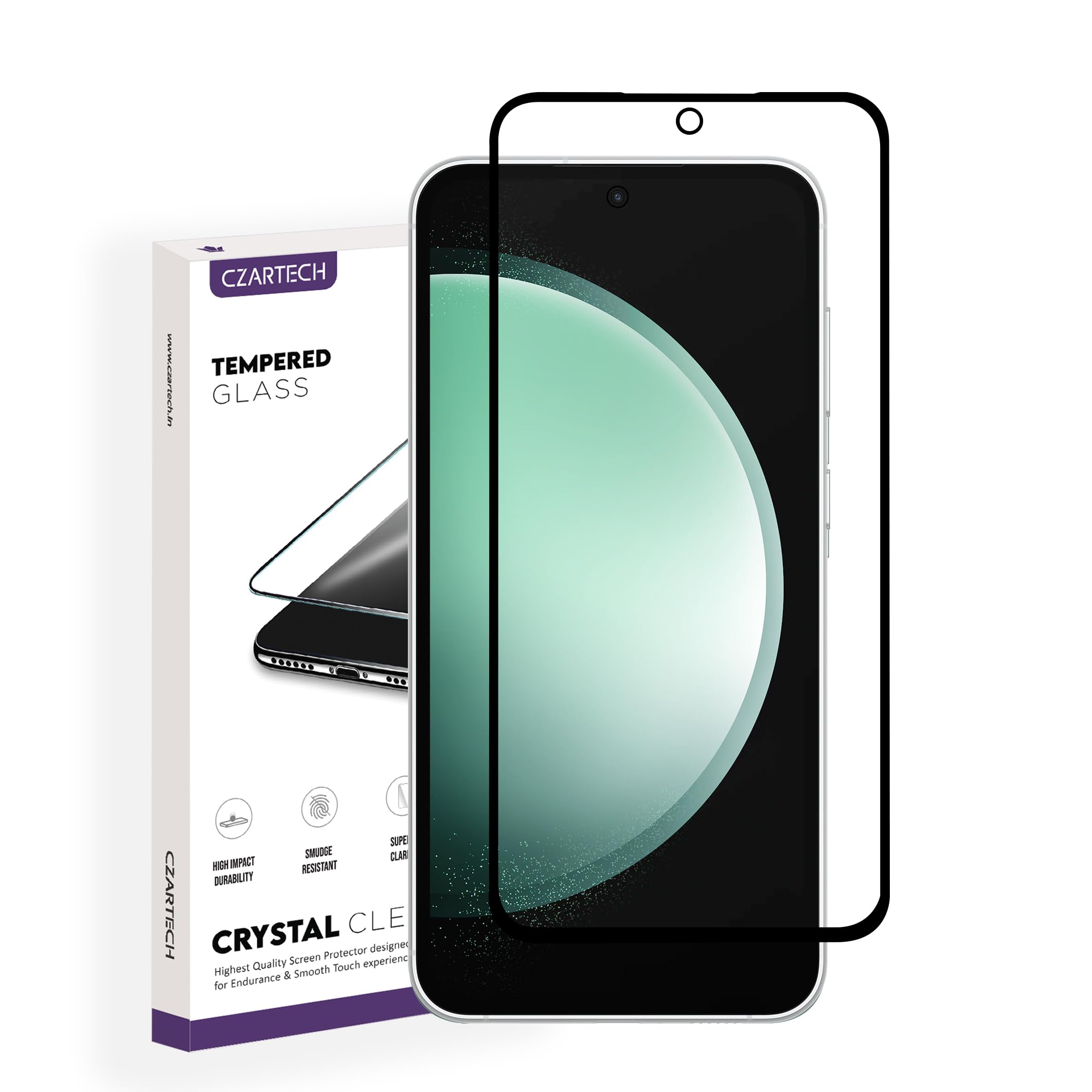 Czartech Tempered Glass Screen Protector For Samsung Galaxy S23 FE 5G (6.4” Inch) Edge-to-Edge Screen Protector With Easy Cleaning Kit (B0CLYCSZ92) Amazon Price History, Amazon Price Tracker