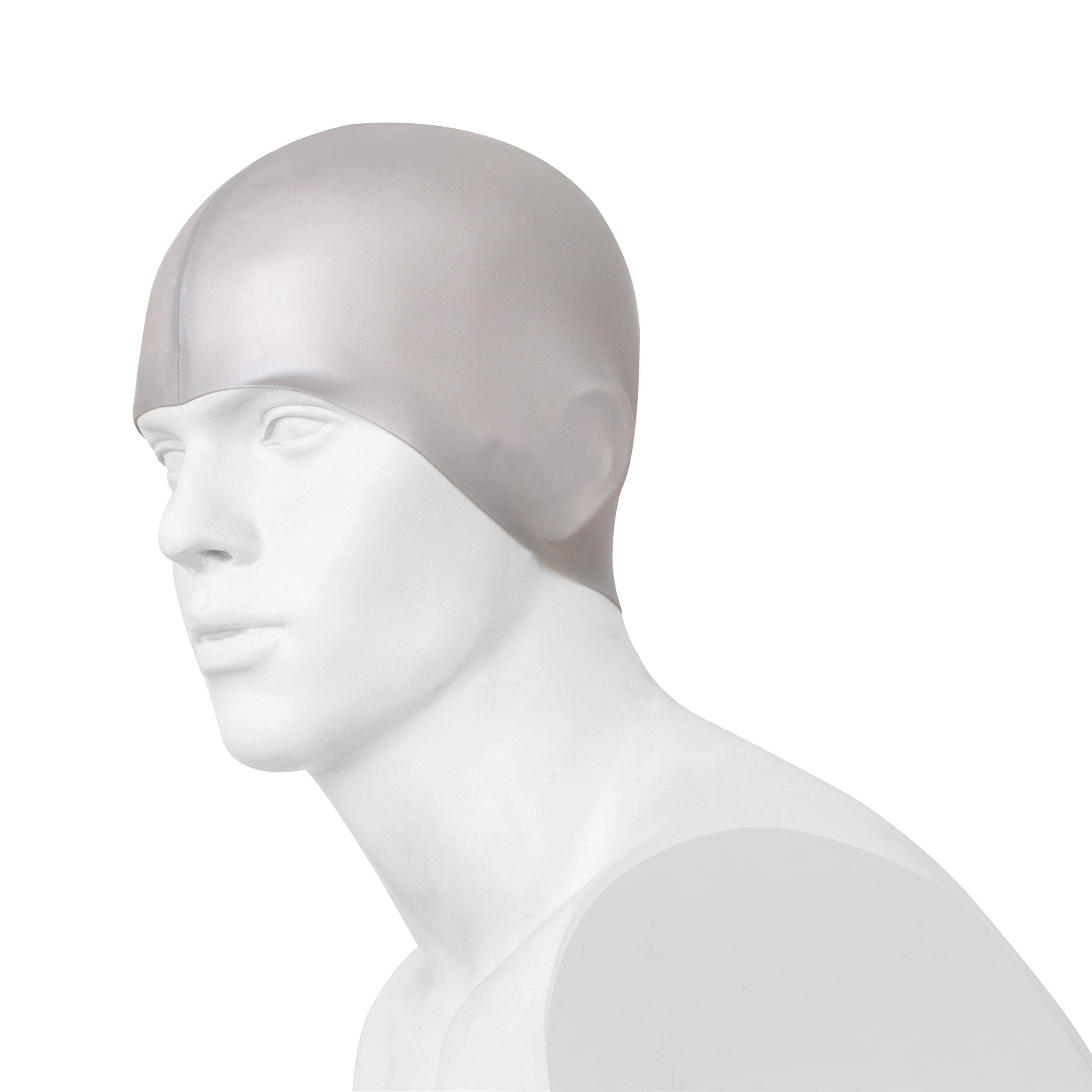 Nivia Classic Silicone Swimming Cap for Adults, Swimming Cap Long Hair, Swimming Pool Cap, Swimming Cap for Women &Men, Silicone Cap Swimming, Waterproof Swim Cap, Swim Cap Men, Swim Cap (Silver) (B07LGR8KKJ) Amazon Price History, Amazon Price Tracker