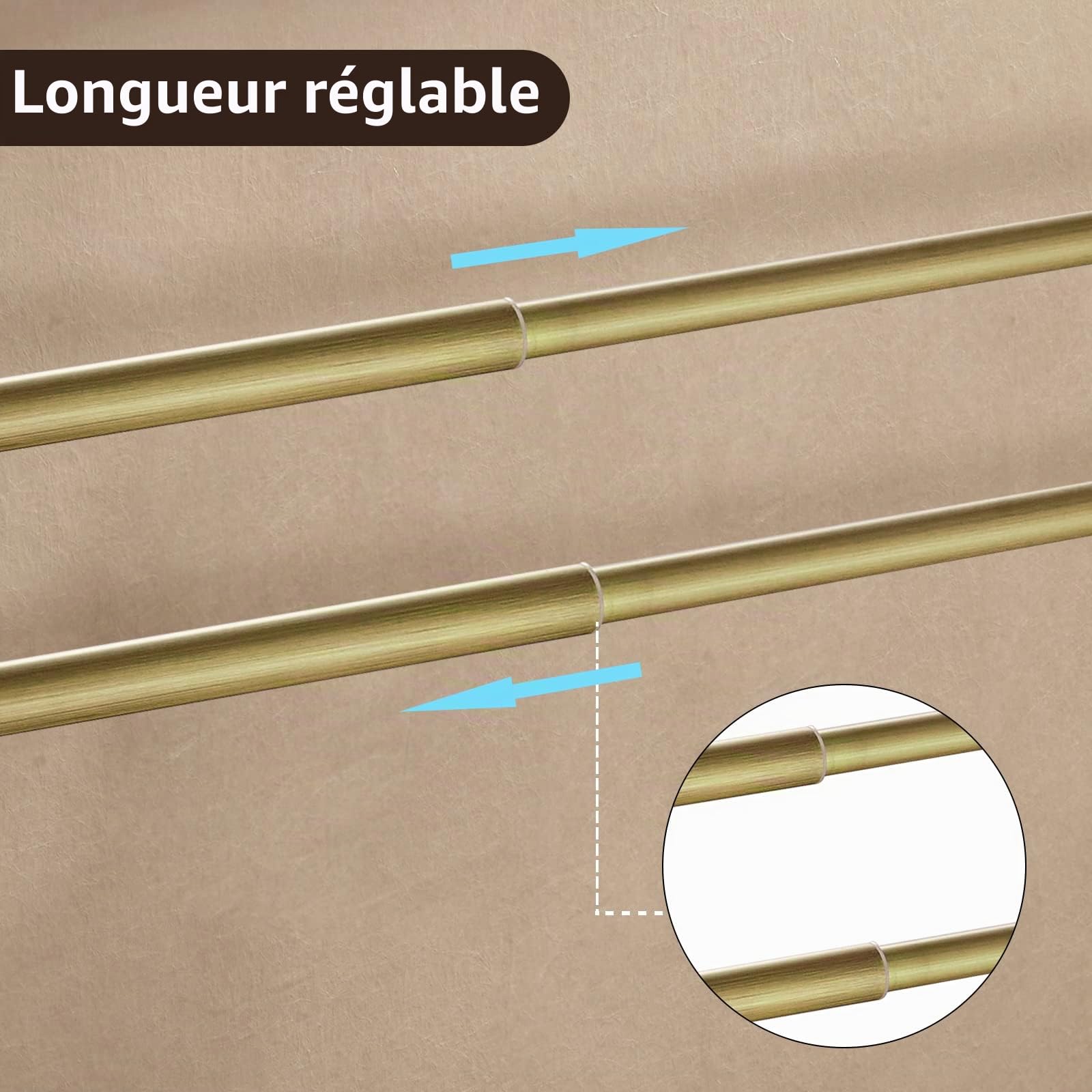 Style Antique Support Porte Serviette Mural Double en Laiton de Haute Qualité avec Finiton Soignée dans Le Design Élégant Porte Torchon avec Deux Barres pour Salle de Bain Toilette Cuisine