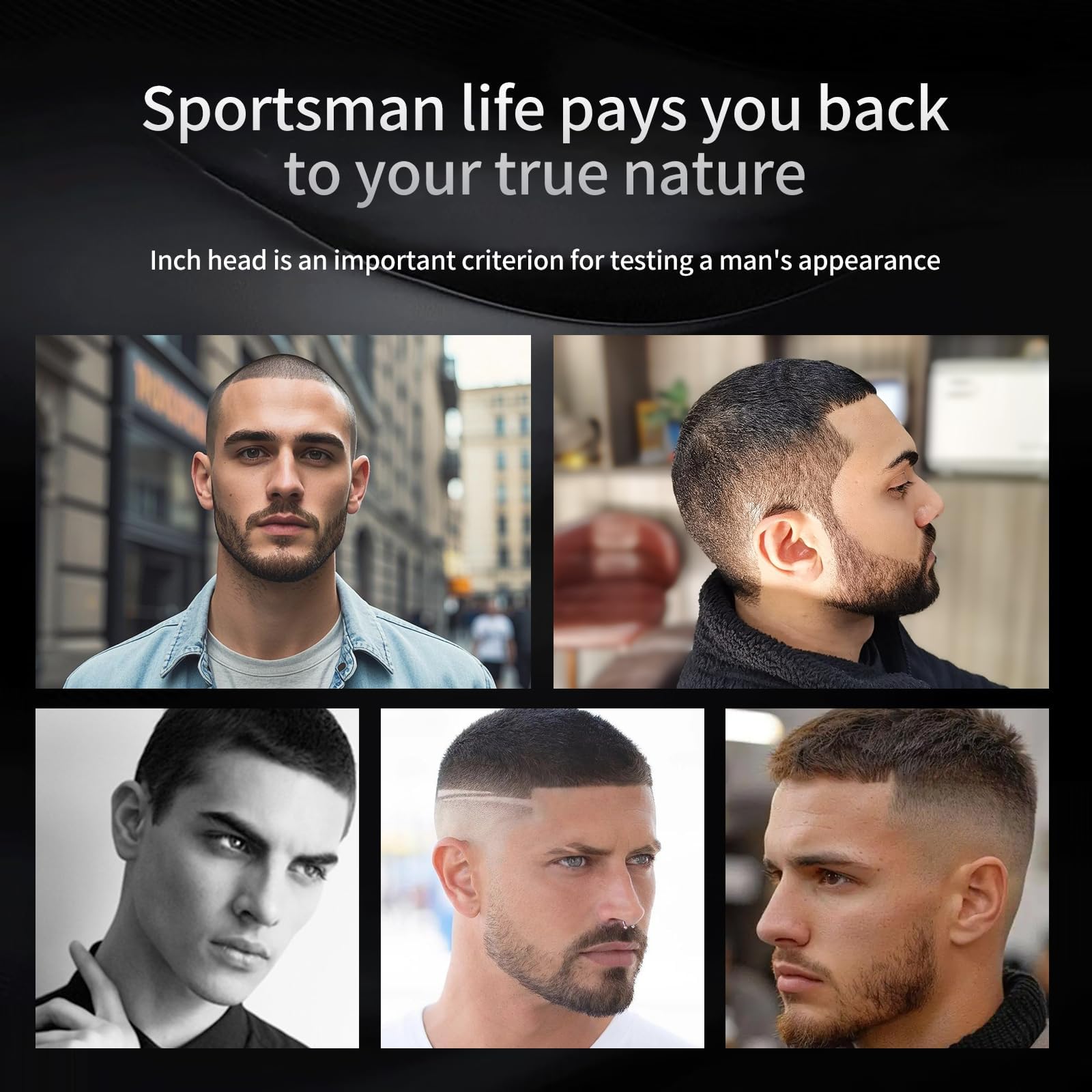 Juego de cortadora de pelo para hombre, kit de aseo corto eléctrico inalámbrico para hombre, profesional, impermeable, recortadora personal para hombre, familia y hombre