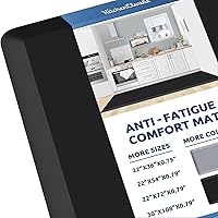 Vista 35 de KitchenClouds - Tapete acolchado antifatiga, impermeable, antideslizante, para escritorio de pie, cocina, hogar, fregadero y oficina, 17.3 x 28 Gris