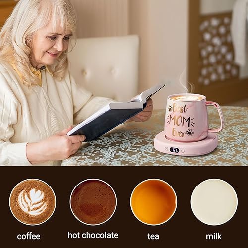 Miniatura 21 de Juego de tazas de café con 3 ajustes de temperatura, apagado automático de 8 horas