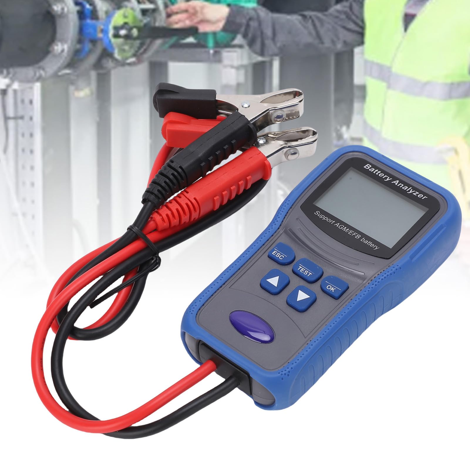 Tester Batteria Auto 100-2000 CCA Alternatore Tester Avvia Analizzatore Digitale per la Barca per Moto Marittimi con Resistenza di Tensione LCD Test di capacità CCA AH CCA