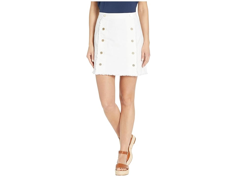 

MICHAEL Michael Kors Button Front Mini Skirt (White) Women's Skirt