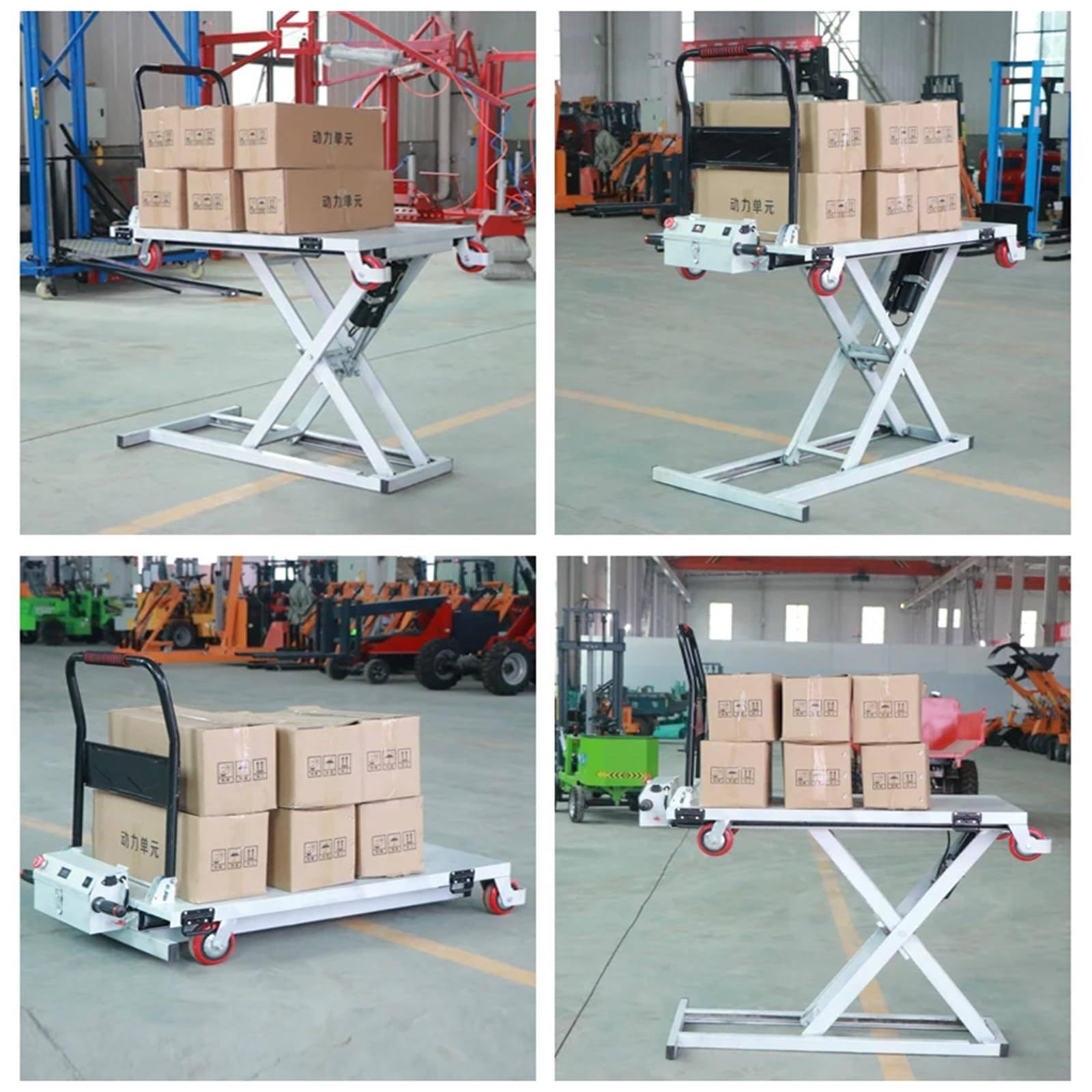 Elektryczny podnośnik hydrauliczny – pojemność 300 kg, wysokość 98 cm, elektryczny podnośnik nożycowy z 4 kółkami, idealny do przenoszenia materiałów i podnoszenia ciężarów Ta