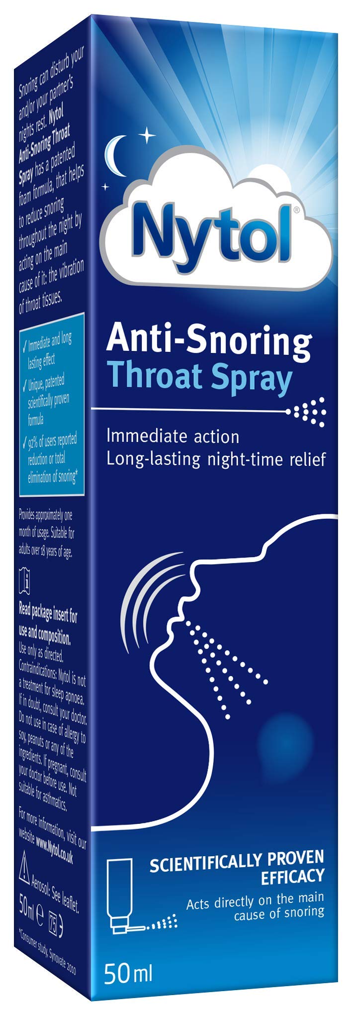 Nytol Anti-Snoring Throat Spray, 50 ml 3748894